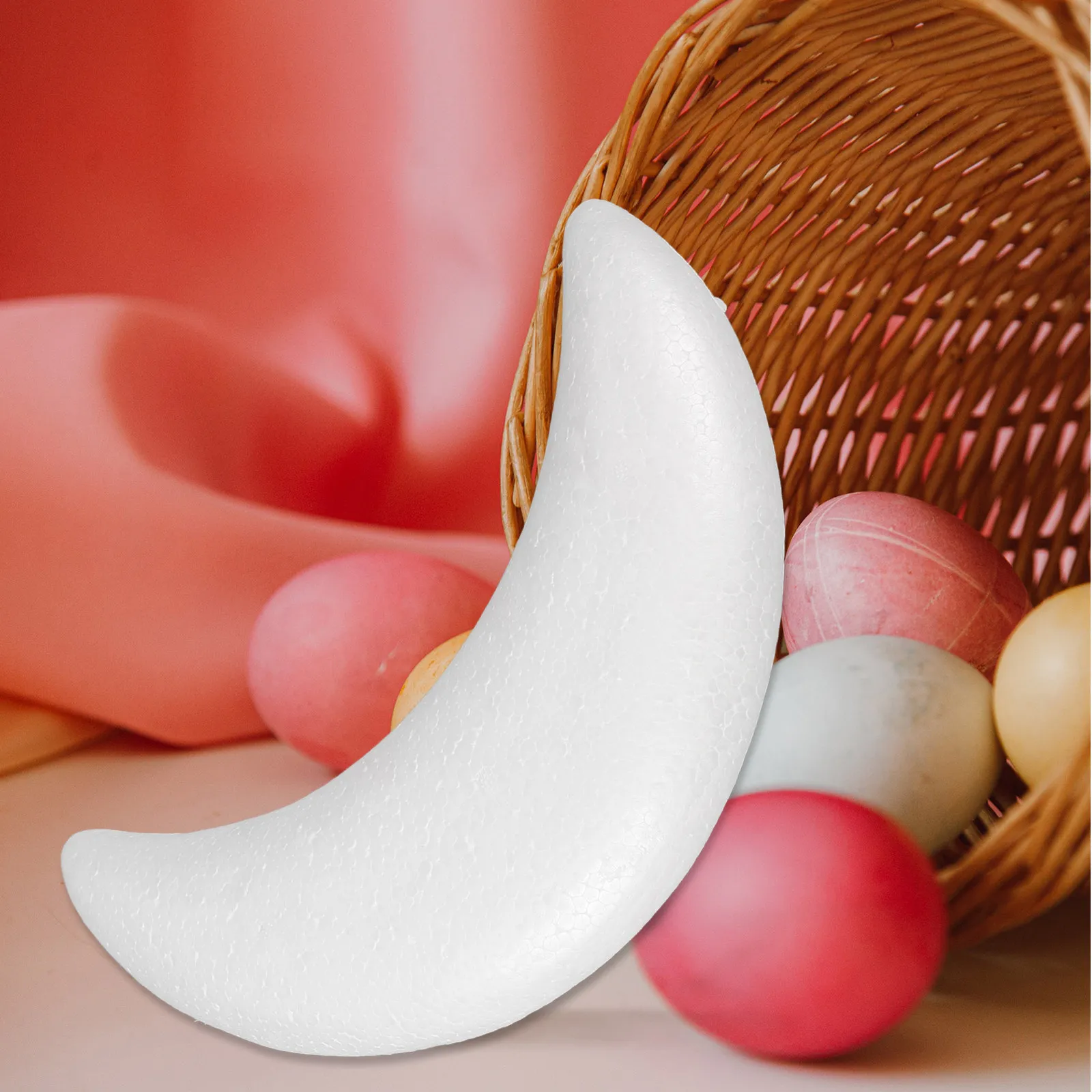 30Cm Foam Moon Ball Polystyrene Half Moon Crafts Kids DIY Painting Christmas Decor Handcraft Kindergarten Activities view 3