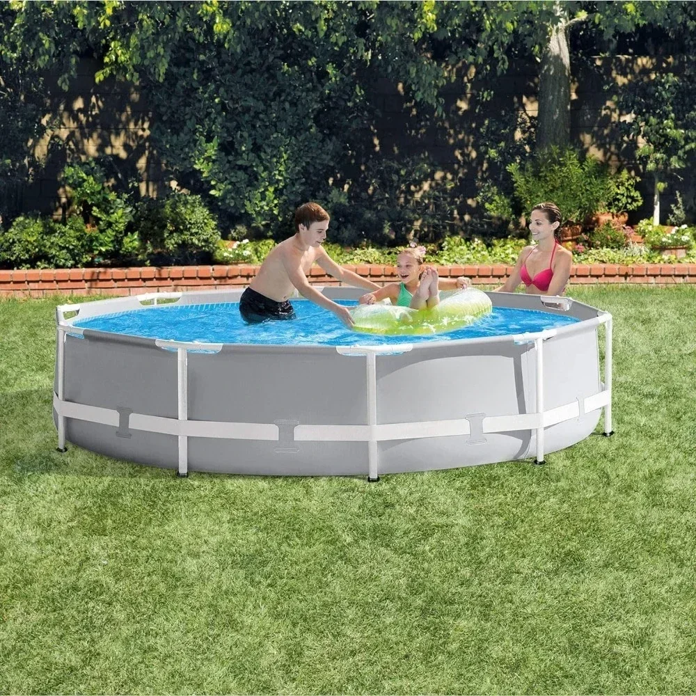 

Puncture Resistant Rust Resistant Swimming Pool, Outdoor Garden Pool, Easy to Assemble, 1185 Gallon Capacity, 10 Ft X 30 Inch