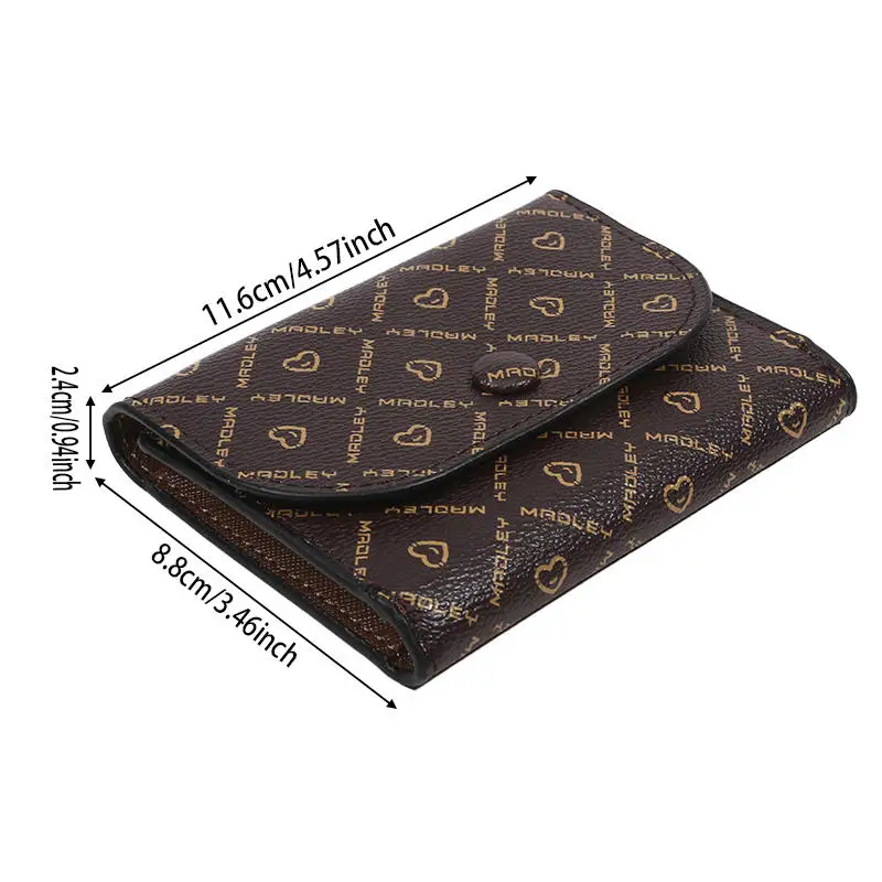 Portafoglio corto retrò alla moda, porta carte multifunzionale e versatile, pronto per uscire e prendi la borsa insieme