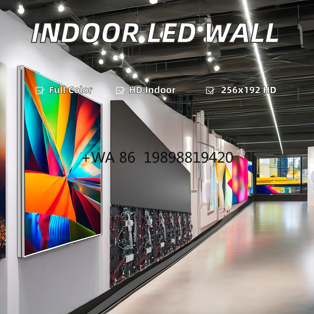 Large Screens Commercial Advertising Indoor LED Display HD Video Wall  LED Screen Panels for Retail Store Mall