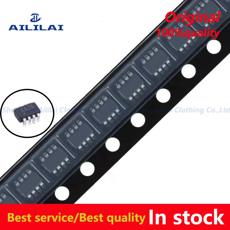 5pcs New AAJG MAX1037EKA+T silk screen AAJG SOT23 analog-to-digital conversion chip