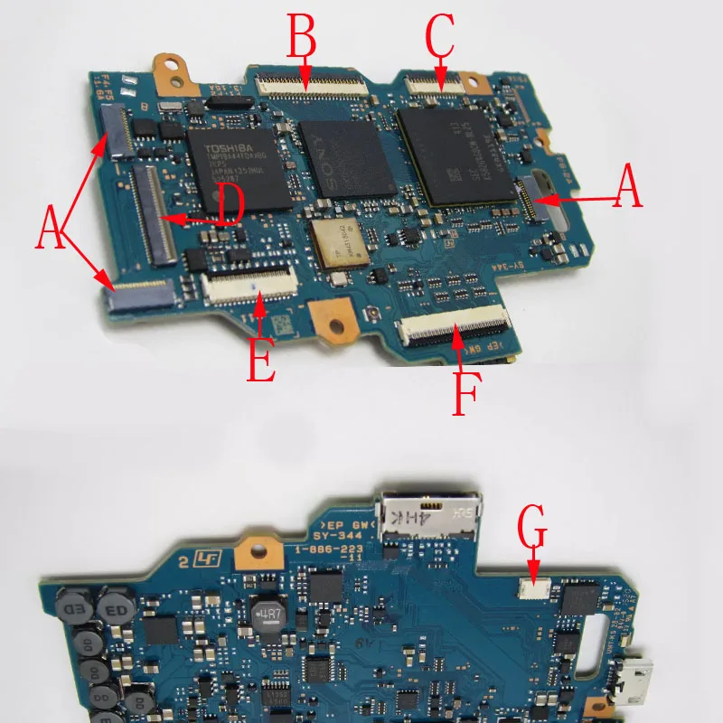 

2-10 шт., гибкий кабель для ЖК-экрана, кнопка, основная плата, материнская плата, микрофон, разъем FPC для камеры Sony Nex-5R Nex5R