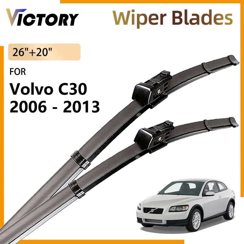 Pisau Wiper depan mobil untuk Volvo C30 2006 - 2013 2012 2011 2010 2009 2008 R desain aksesori sikat kaca depan