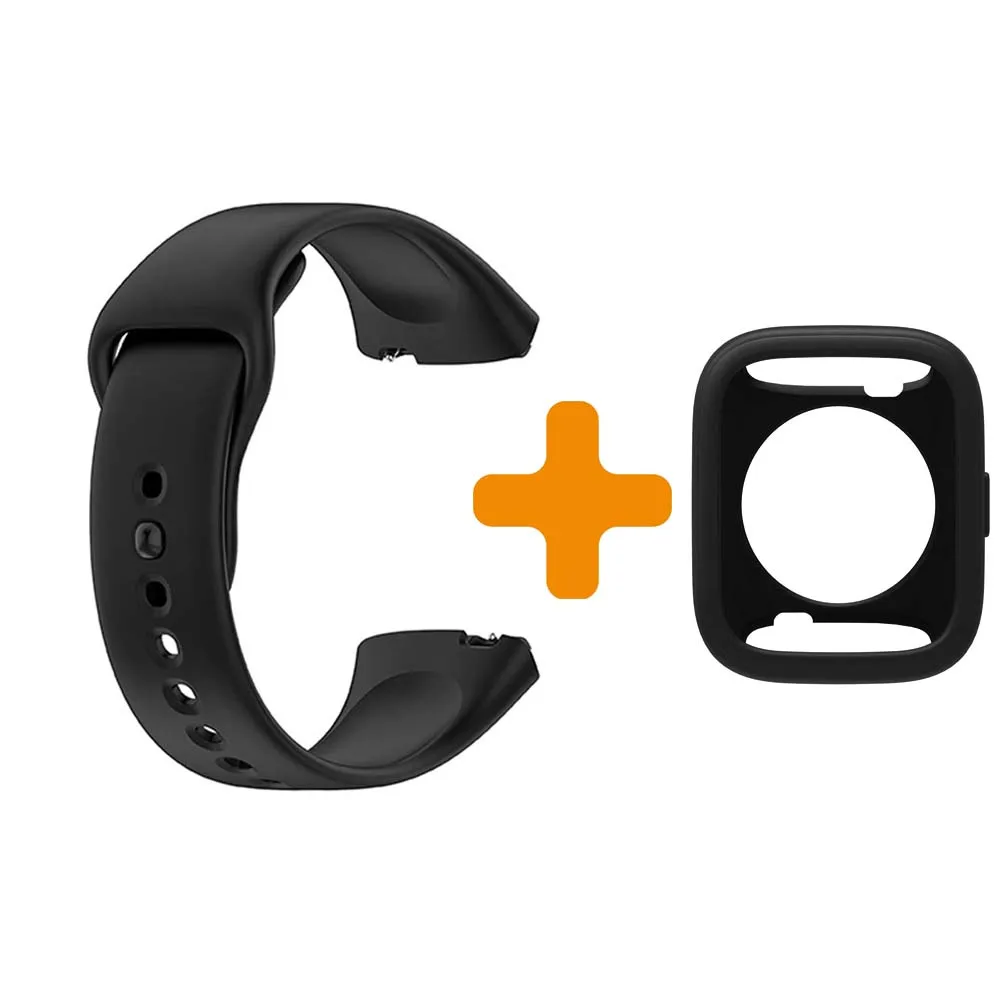 Silicone Strap + Case For Xiaomi Redmi Watch 3 Active Smartwatch WristBand Bands + Protective Case Protector Cover