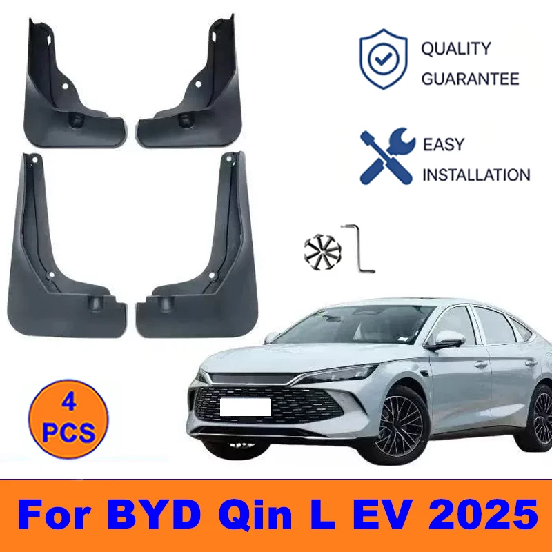 

4Pcs Mud Flaps For BYD Qin L EV 2025 - Splash Guards Front & Rear Wheel Fender Mudguards Car Exterior Protection Accessories