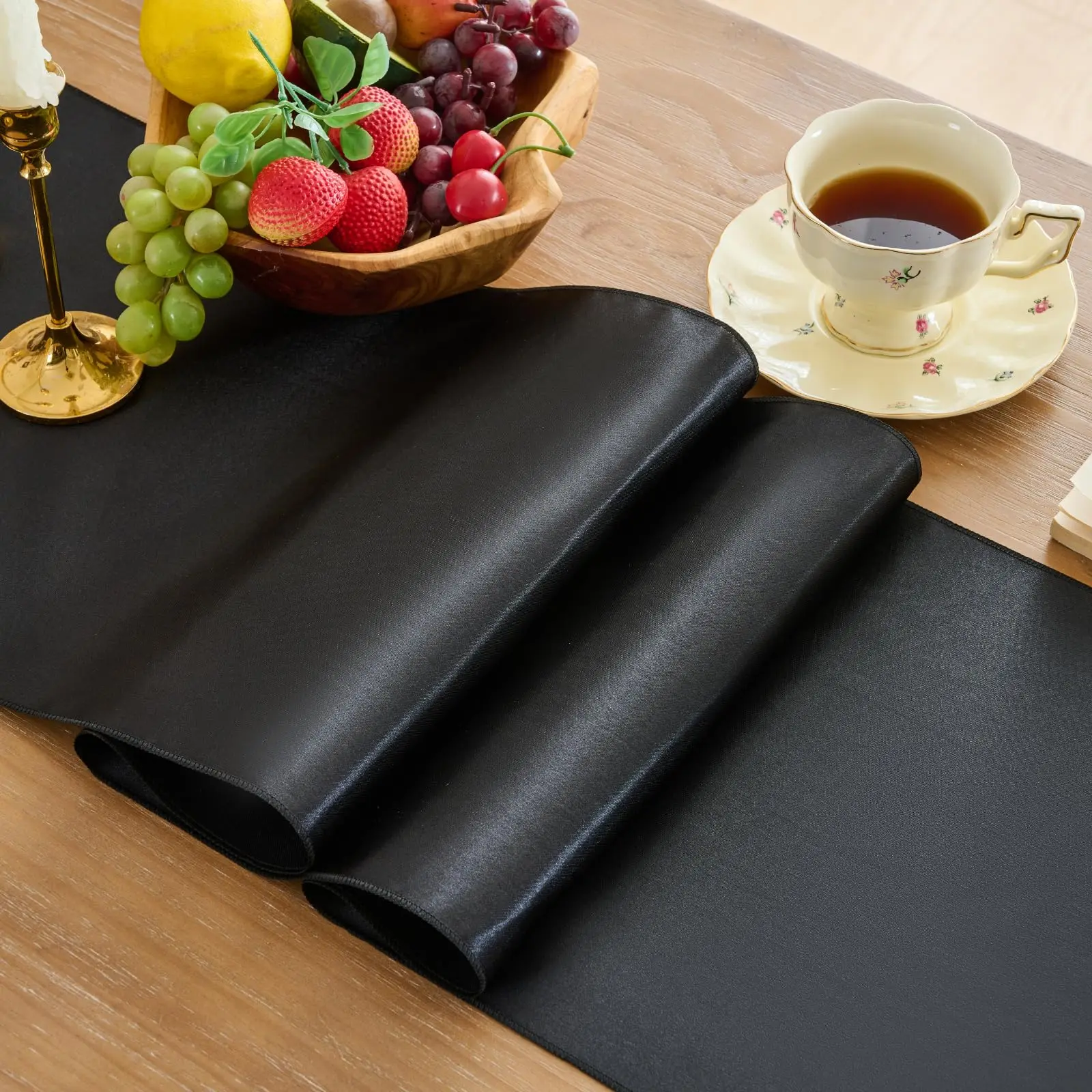 

10 Pcs Halloween Satin Table Runner 12x108 Inches Bright Smooth Fabric Tablecloth for Wedding Banquet Holiday Party Decorations