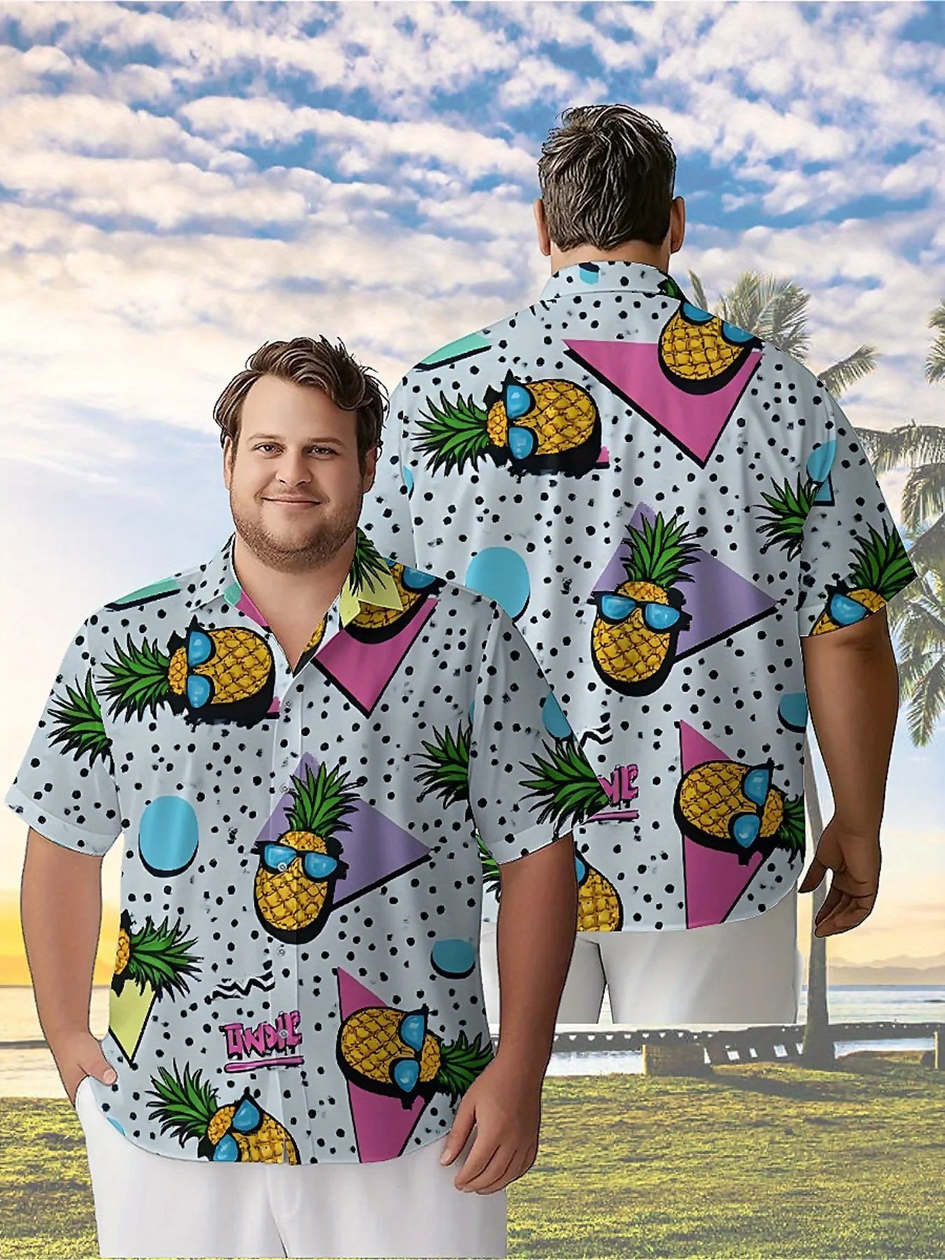 

Men's Plus Size Hawaiian Shirts Tropical Pineapple Fashion Pattern,New in Summer Fashion Tops,Hip Hop Rock Streetwear