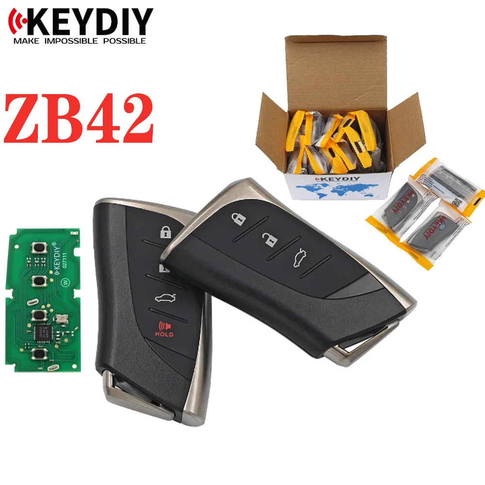 KEYDIY KD ZB42 ZB Series 3/4 Button KD Smart Key ZB42-3 ZB42-4 Remote Control for KD-X2 / KD-MAX Key Programmer for Lexus Style