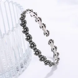 High Quality Retro Flower Thai Silver Female Bangle Promotion Jewelry For Women Valentine's Day Gifts Never Fade