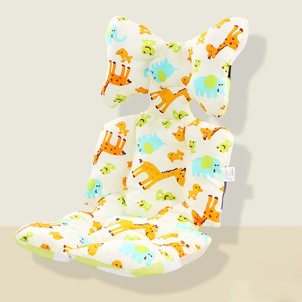 

Stroller Seat Liner Pure Cotton Breathable Cushion Head Body Support Pillow for Baby Infant Toddler Pram