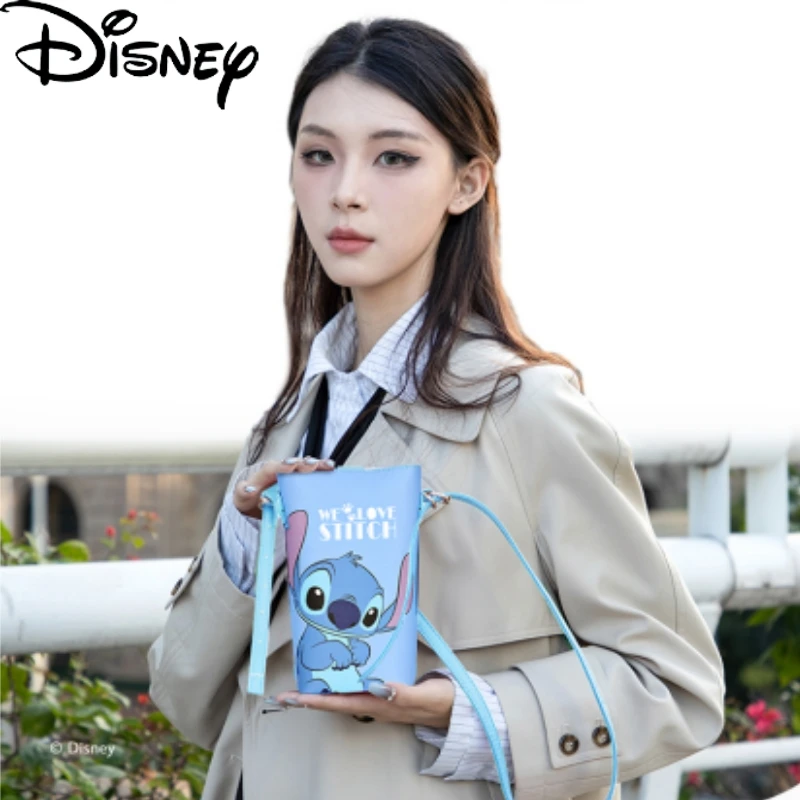 Disney Official Stitch Winnie The Pooh Shoulder Bag Crossbody Bag Cell Phone Bag Outdoor Commuter Bag Bag Girls Birthday Gift