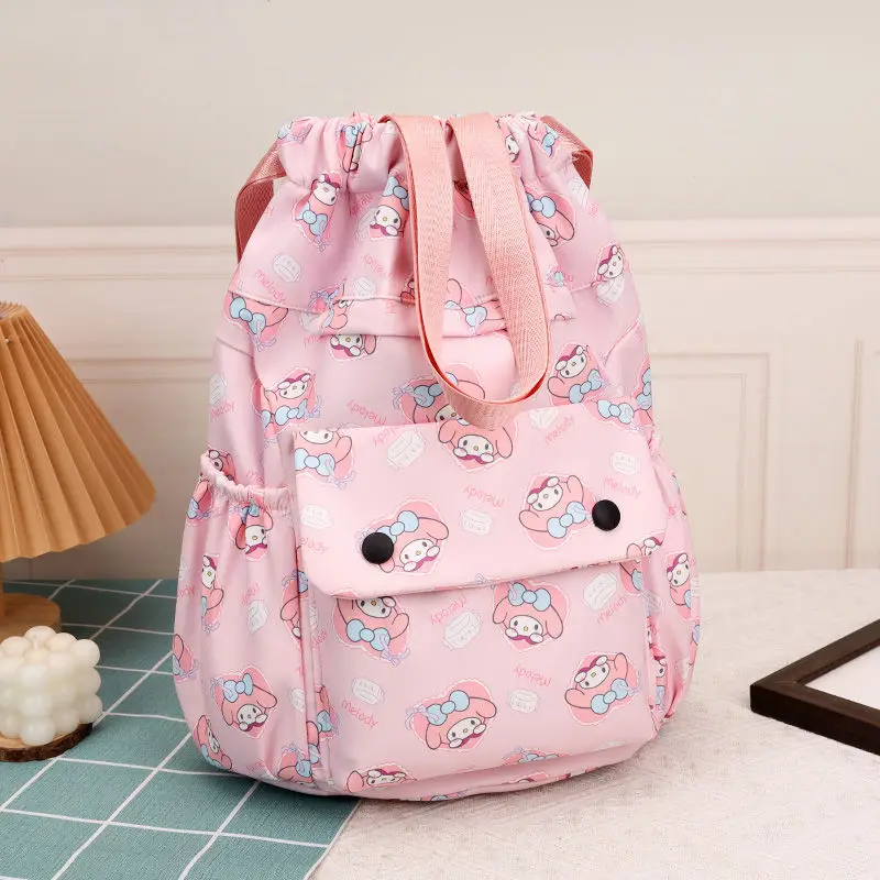Kawaii Kuromi My Melody Hello Kitty Cinnamoroll Sanrio Student Cartoon Travel Schoolbag Children Storage Backpack Gift for Girls