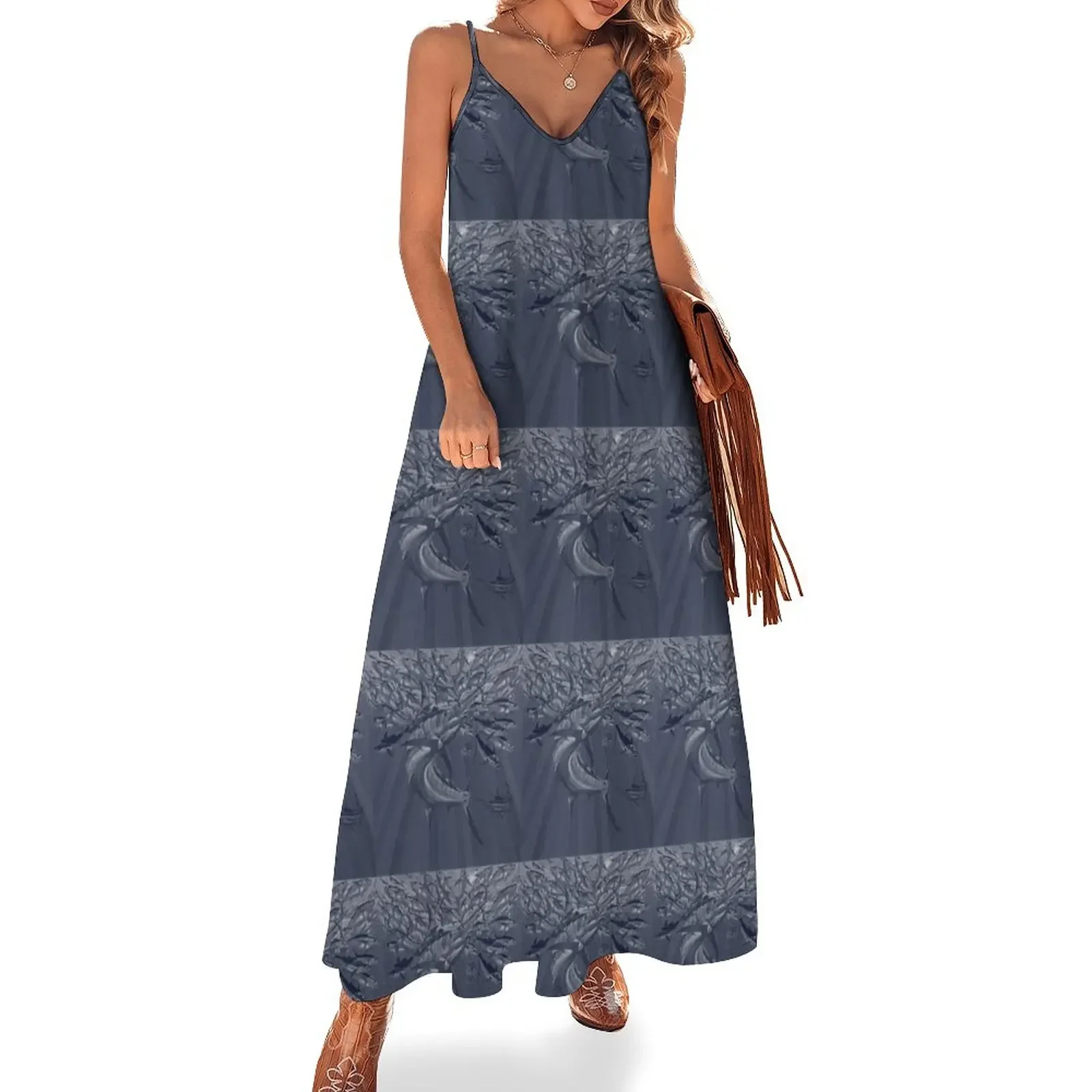 

Blue marlin Tuna Sleeveless Dress women's clothing summer 2025 novelties loose women's dress Dress woman