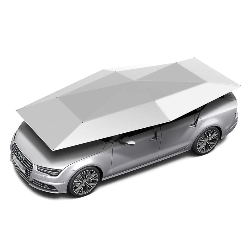 

All Weather 4.8M Auto-Folding Car Cover Portable Car Umbrella Semi-Automatic Rooftop