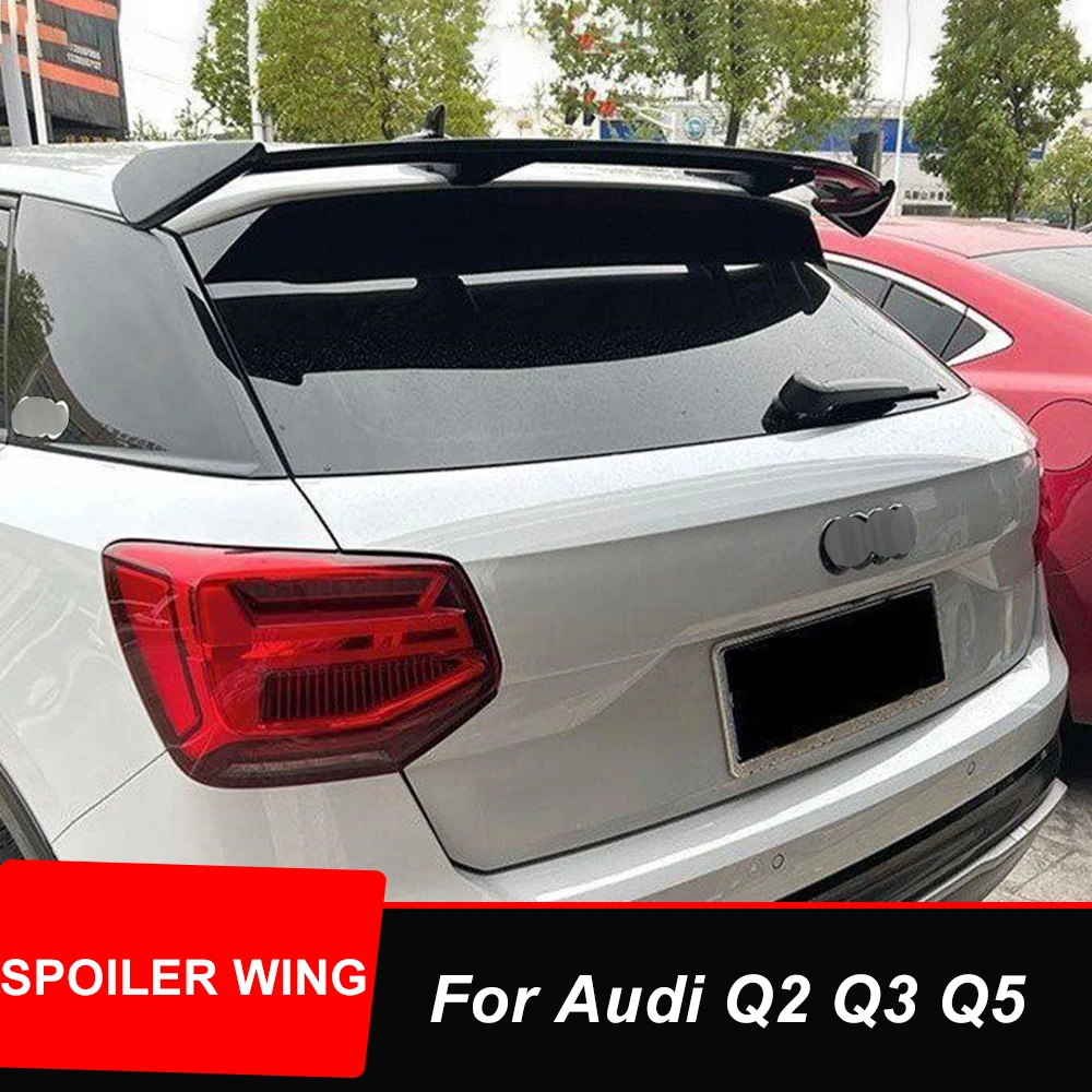 

Universal Rear Trunk Lid Car Spoiler For Audi Q2 Q3 A5 SUV Hatchback 130CM ABS Black Carbon Exterior Tuning Accessories Parts