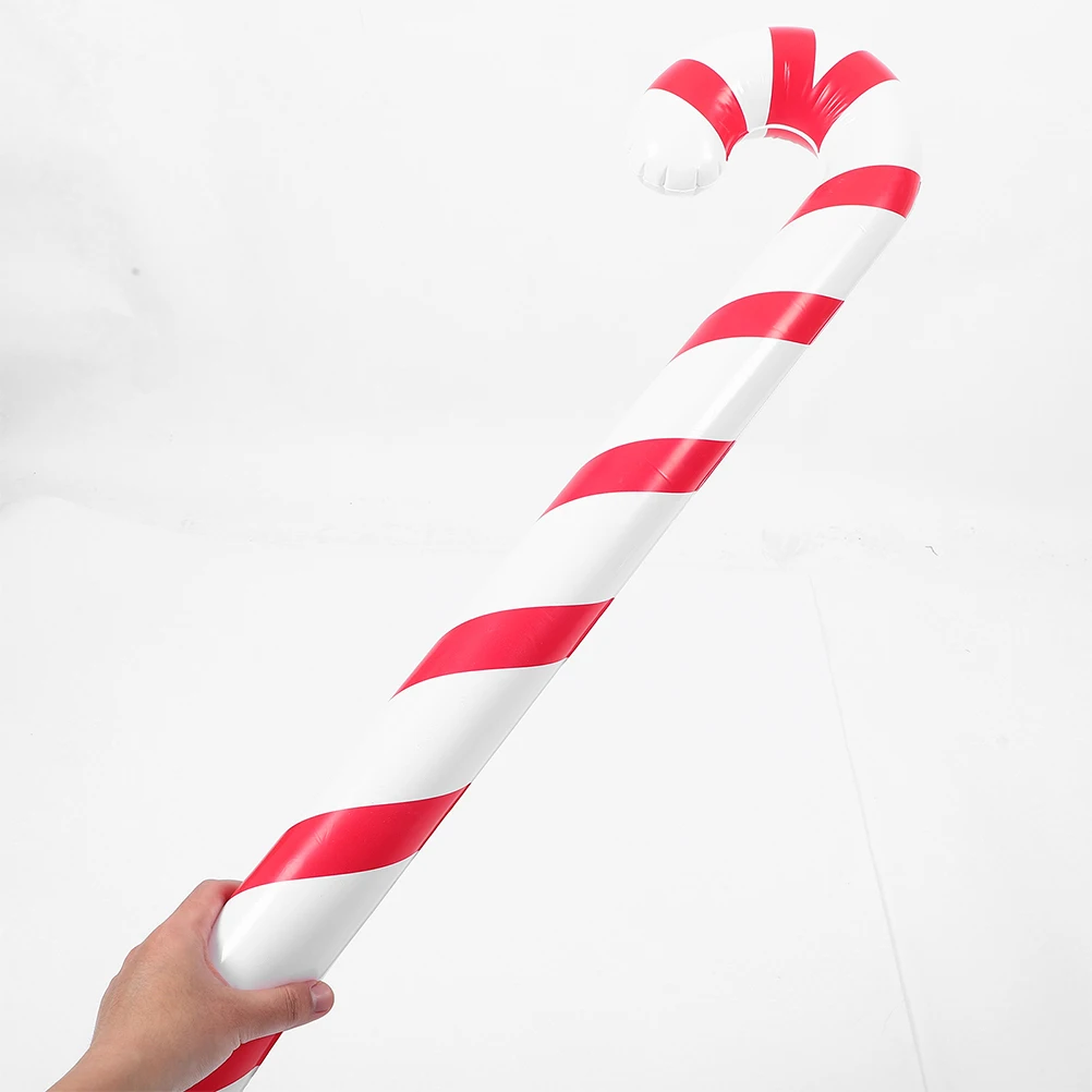 

10 Pcs Inflatable Crutches Giant Candy Cane Prop Inflatables Pvc Creative Canes Balloons Man