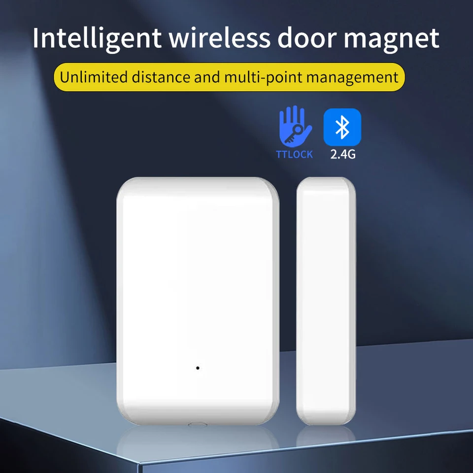 Cogae 2.4GHz Wireless TTLOCK Door Sensor – ABS, Opens/Closes Status Monitoring, Works With TTLOCK App