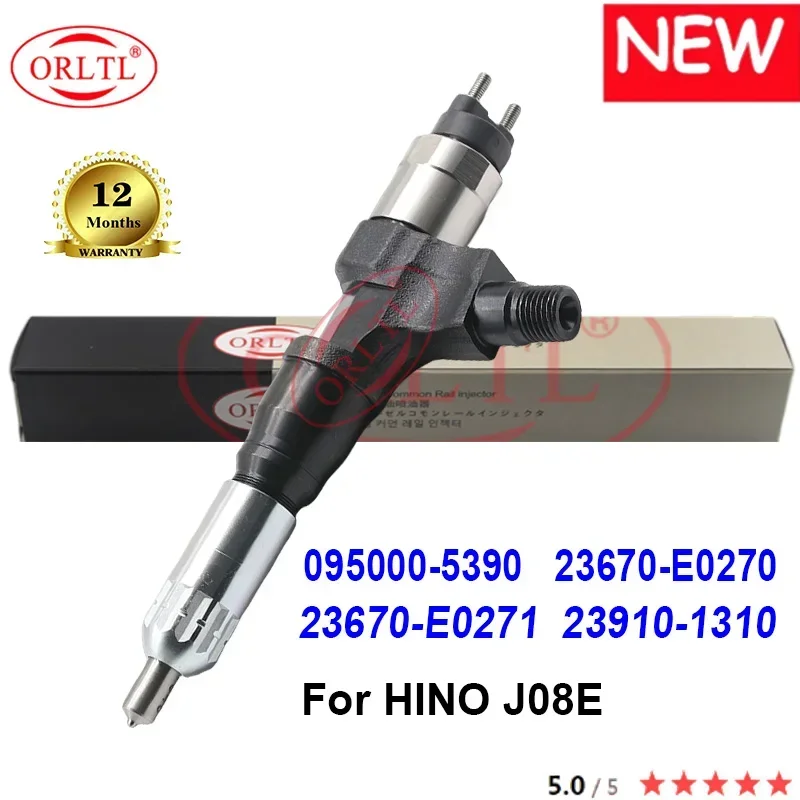 Original Injector 095000-5390 23670-E0270 23670-E0271 23910-1310 NOZZLE 23670E0270 23670E0271 239101310 For HINO J08E