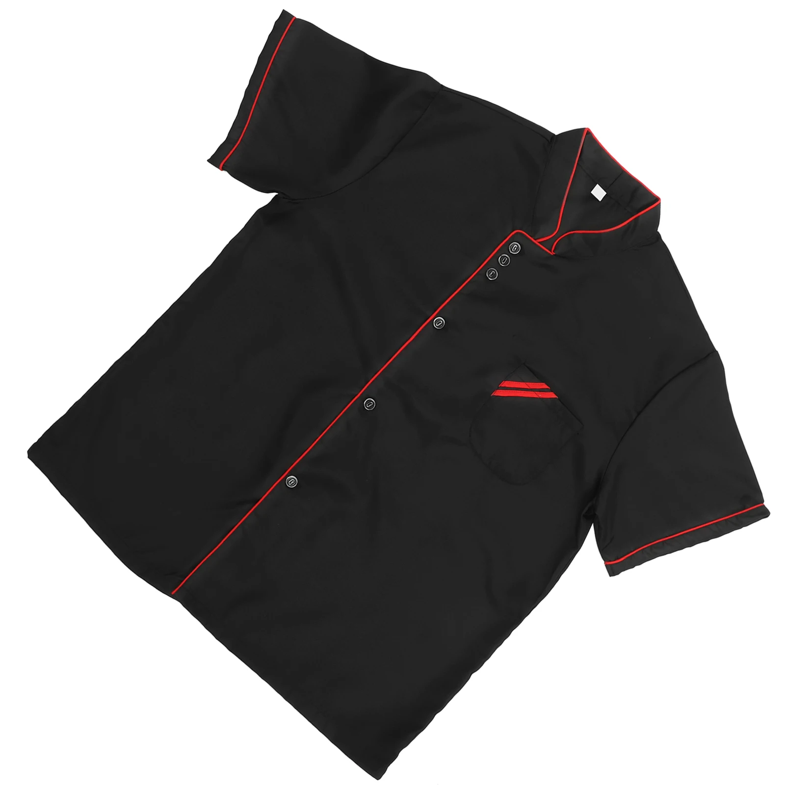 

Short Sleeve Black Shirts Men Women Bakery Clothing Breathable Oil Proof Catering Jackets Chef Coat