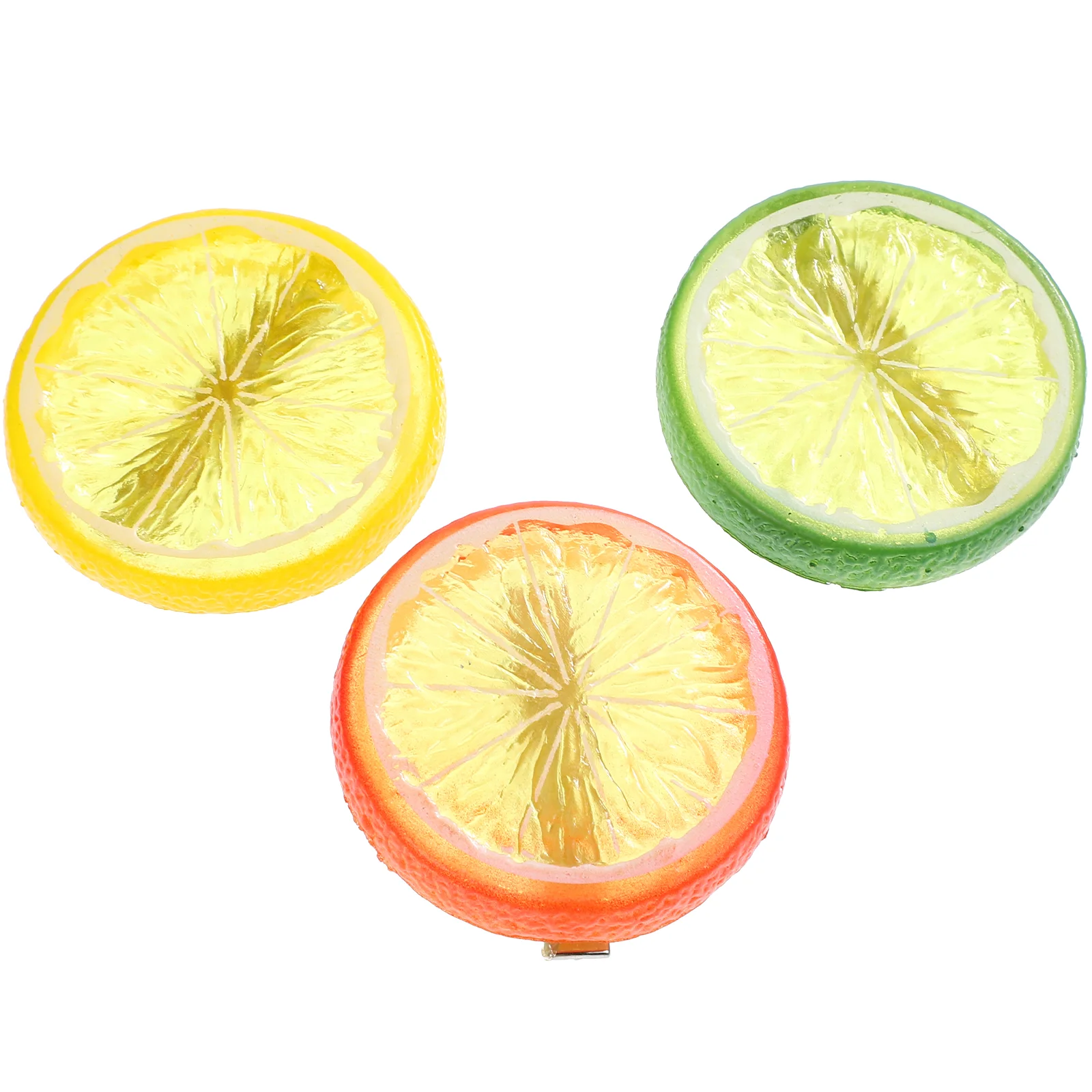 3 Pcs Simulation Lemon Hair Clip Clips for Shopping Barrettes Accessories Lovely Girls Plastic Simulated Slices Assorted Color