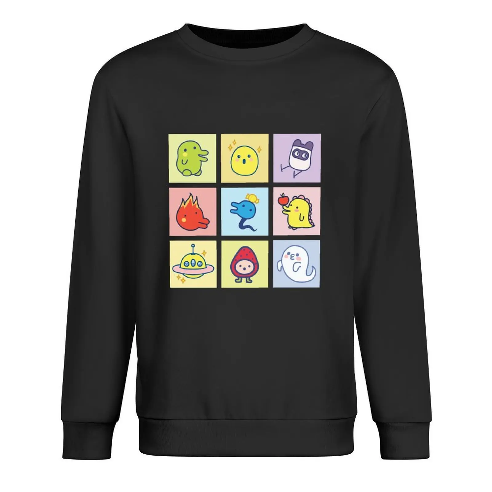 

Tamagotchi Character Collage Pullover korean style clothes autumn clothes clothes for men japanese style oversize sweatshirt