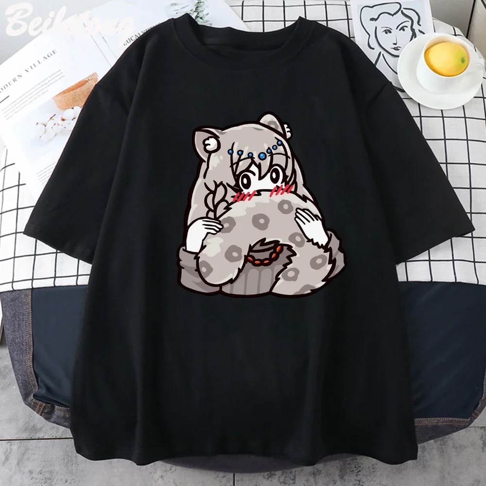 

Аниме Arknights футболка Pramanix Siege Silence Skadi Game косплей унисекс из чистого хлопка мужские и женские топы летние короткие с мультяшным принтом