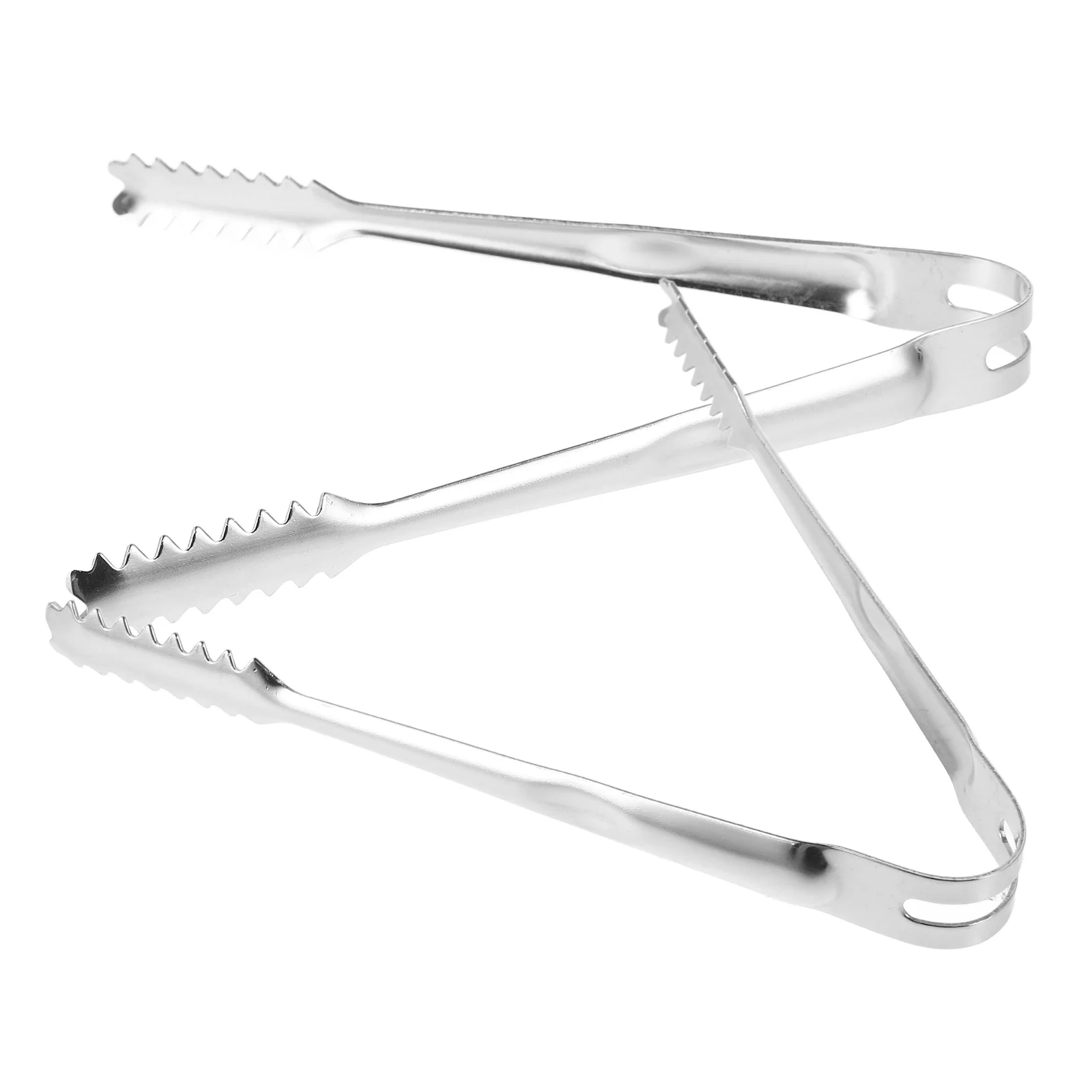 

2Pcs Ice Tongs Stainless Steel Thickened NonSlip Kitchen Utensils Bread Fruit BBQ Clamp Food Clips For Home Party Catering Use