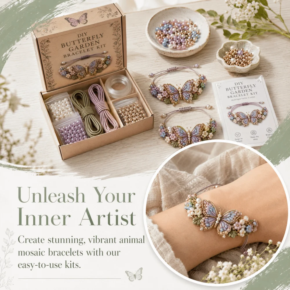 Animal Design Animal Shaped Bracelet Beginner-Friendly Non-Finished Products Beaded Bracelet Kit Hand Jewelry Craft