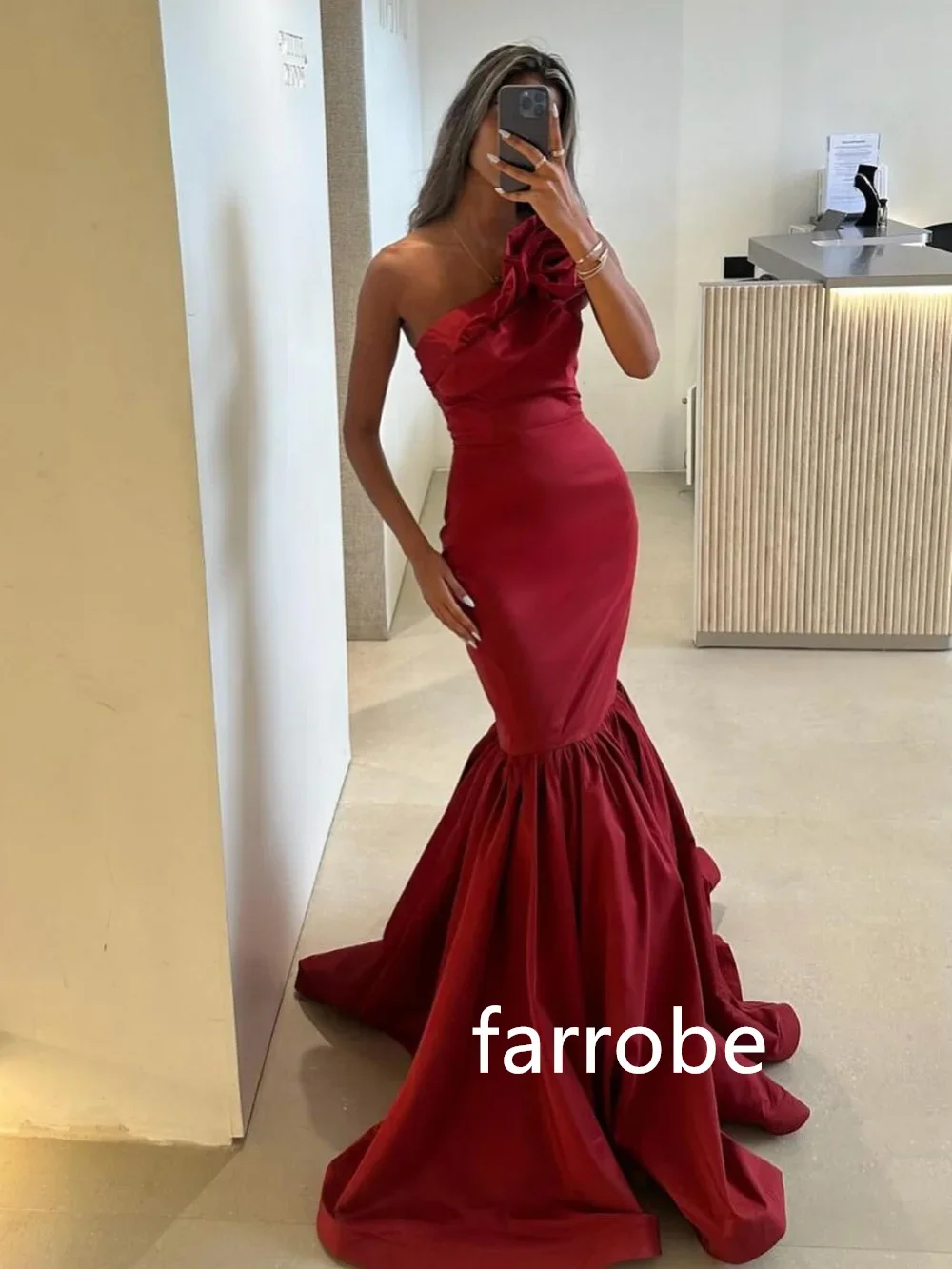 Customized Intricate Jersey Pleat Mermaid Strapless Long Dresses Cocktail Dresses Classic Exquisite Modern Style Pastrol Unisex