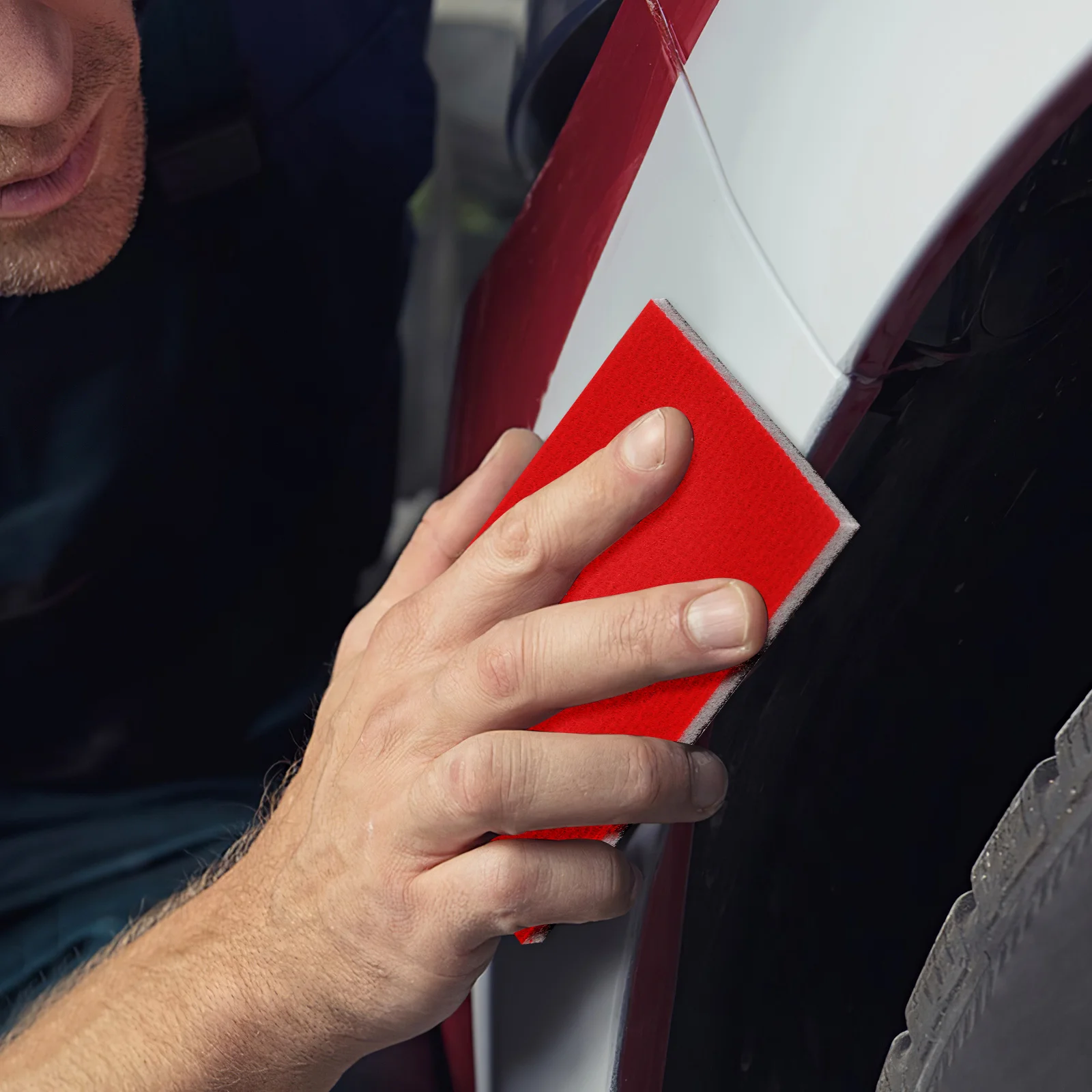 

20 Pcs Car Sanding Paper Foam Pads Mixed Grit Fine Sandpaper Kit Automotive Body Repair Polishing Tools Square Shape