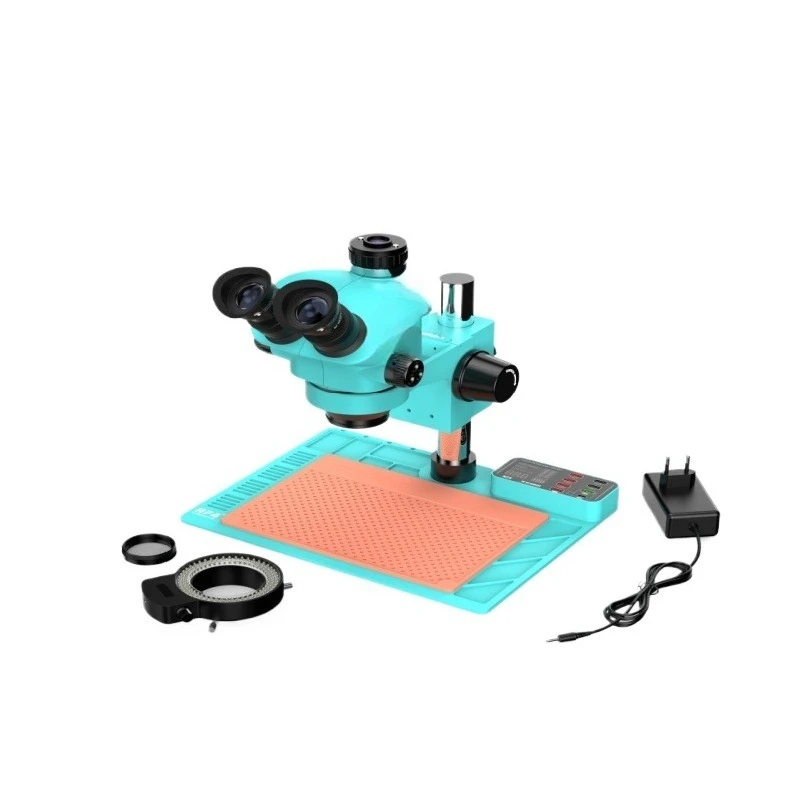 Microscope trinocular 7-50 times high definition continuous zoom microscope The first integrated USB interface mobile phone