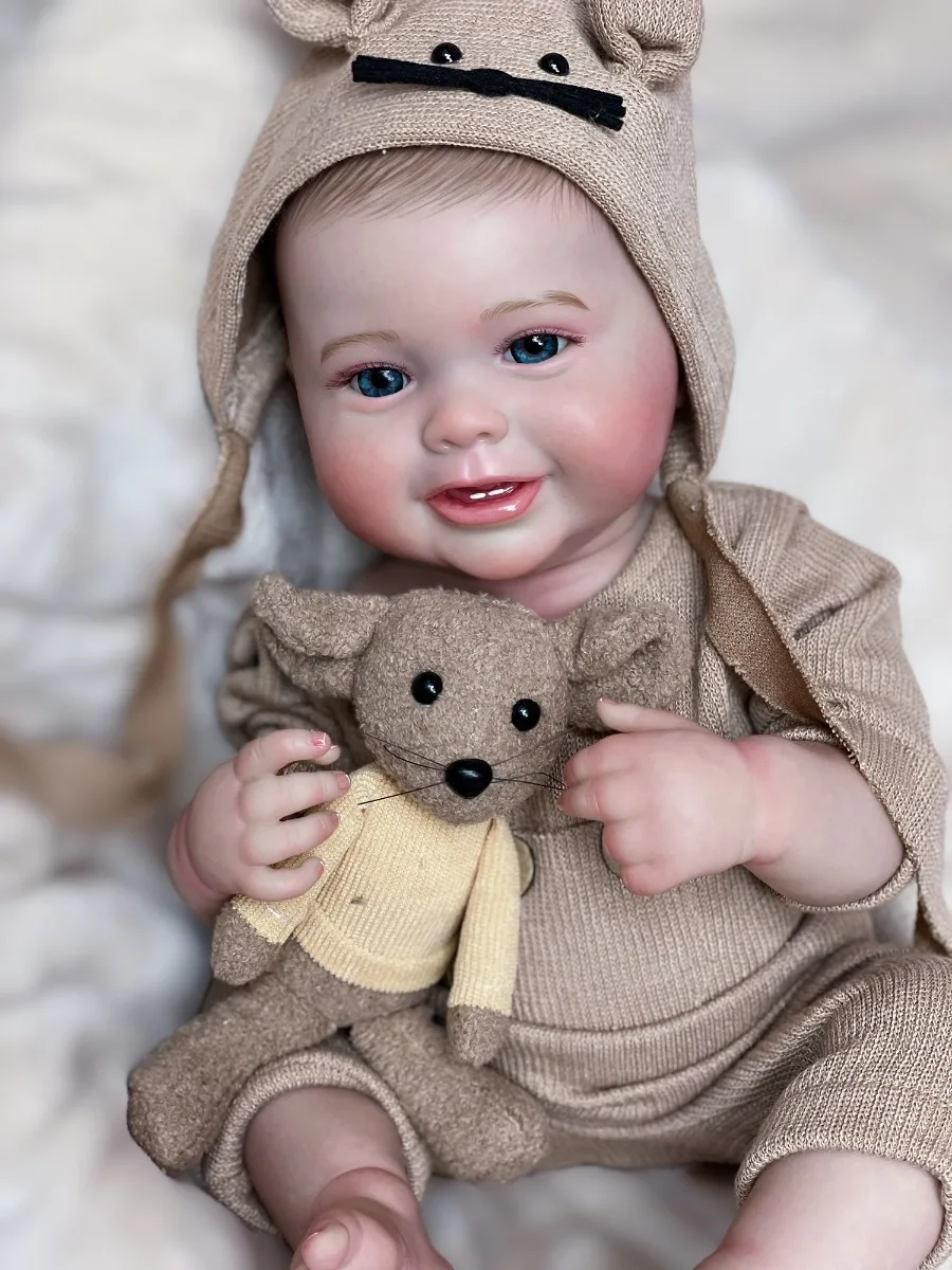 18 Zoll wieder geborener Junge handgemachte Soft Touch bebe Neugeborene Baby puppe für Kinder Geburtstags geschenke
