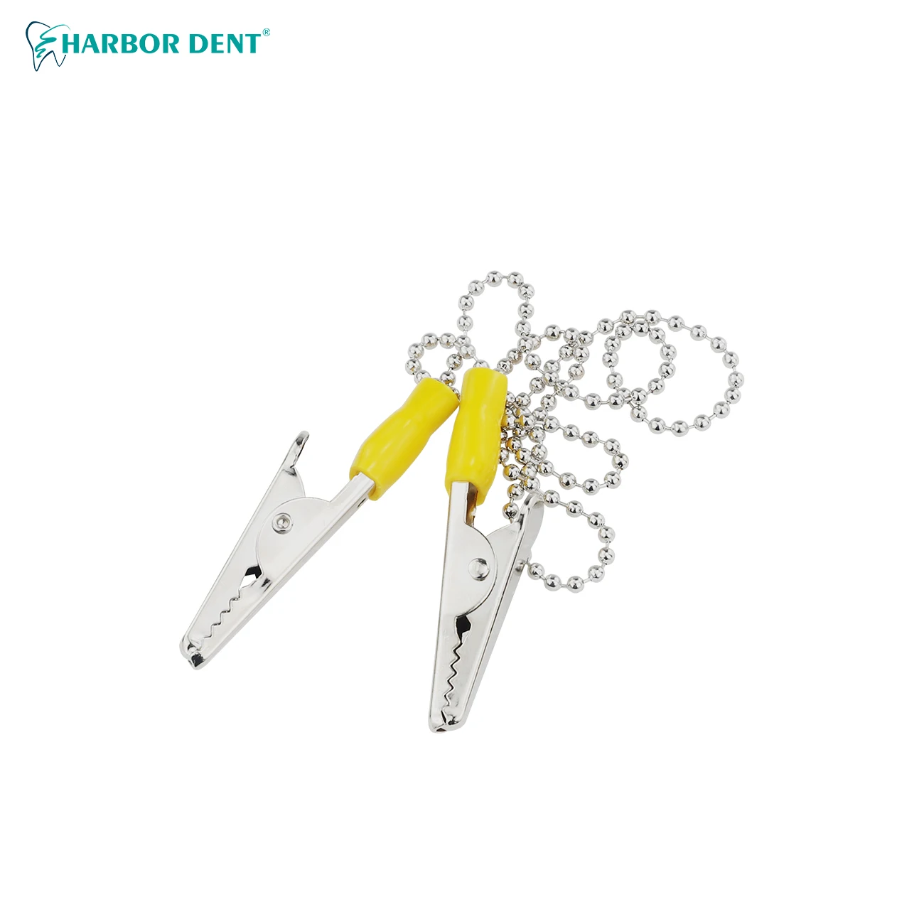 1PC Dental Bib Clip  Patient Clips Scarf Reusable Napkin Holder Flexible Stainless Steel Ball Chain Dentistry Material