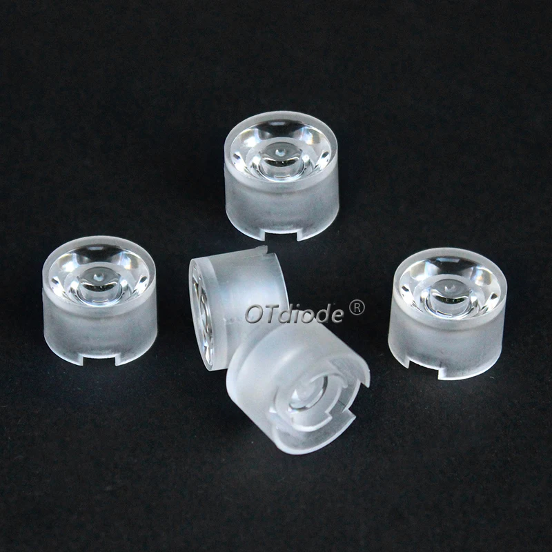 10pcs 1W 3W 5W High Power LED Lens 15mm Waterproof 20 45 90 Degree for IR CCTV LED PCB Convex Reflector Free Holder Lens