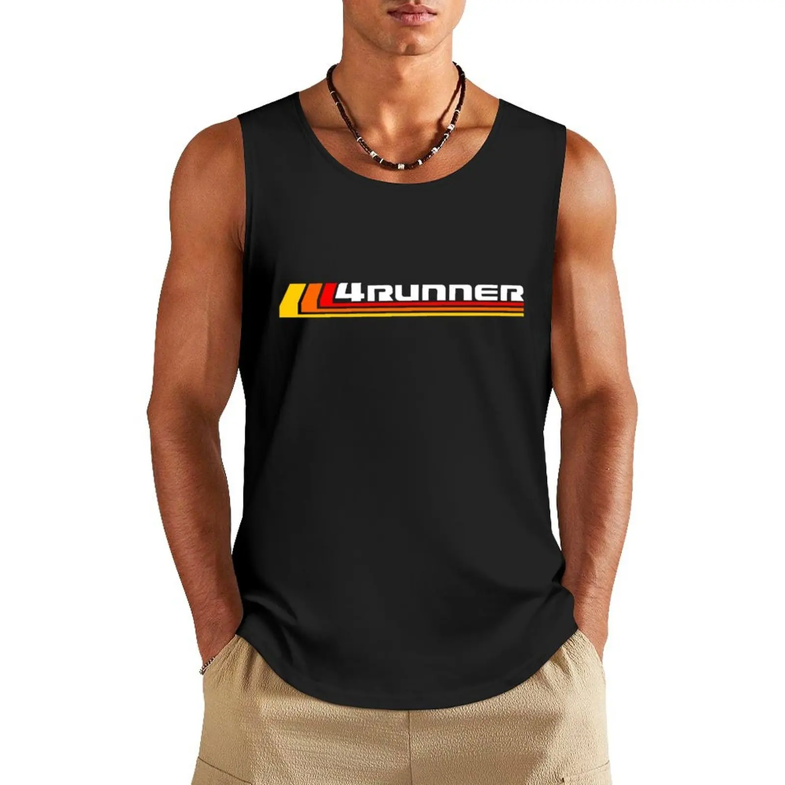 

4 Runner heritage logo Tank Top sleeveless vest men fitness clothing for men vests for men