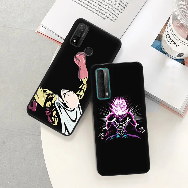 Black Soft Phone Case for Huawei P40 P30 P20 Lite P_Smart Z One Punch Man Anime Motorola G30 G31 One Fusion Edge 20 30 Pro Cover