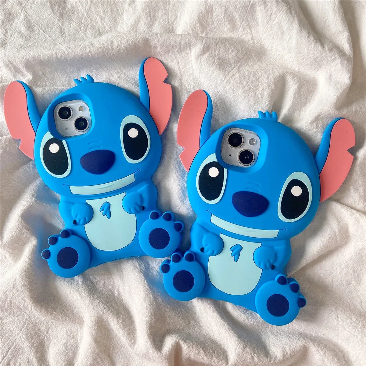 

Disney Stitch 3D Stereoscopic Phone Cases For iPhone 7 8 13 12 11 14 15 Pro Max XR XS MAX X Back Cover