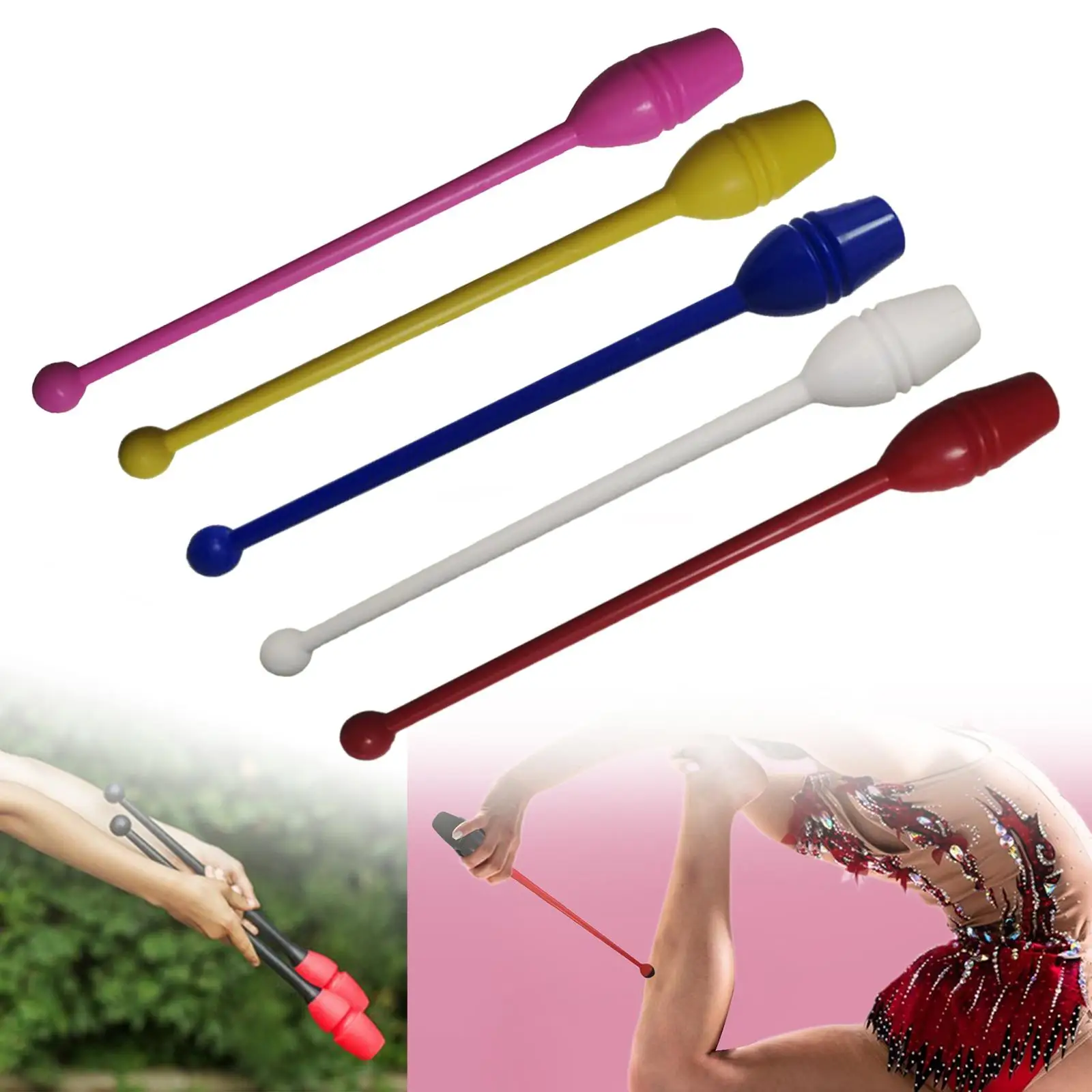 Gymnastics Stick Gymnastic Pole Professional Sturdy Artistic Gymnastics Stick 35cm Training Device for Kids Stage Performance