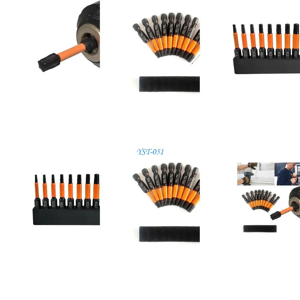 

E15A Pack of 10 Tamper Proof Security Drill Bit Set Torx Screwdriver Bit
