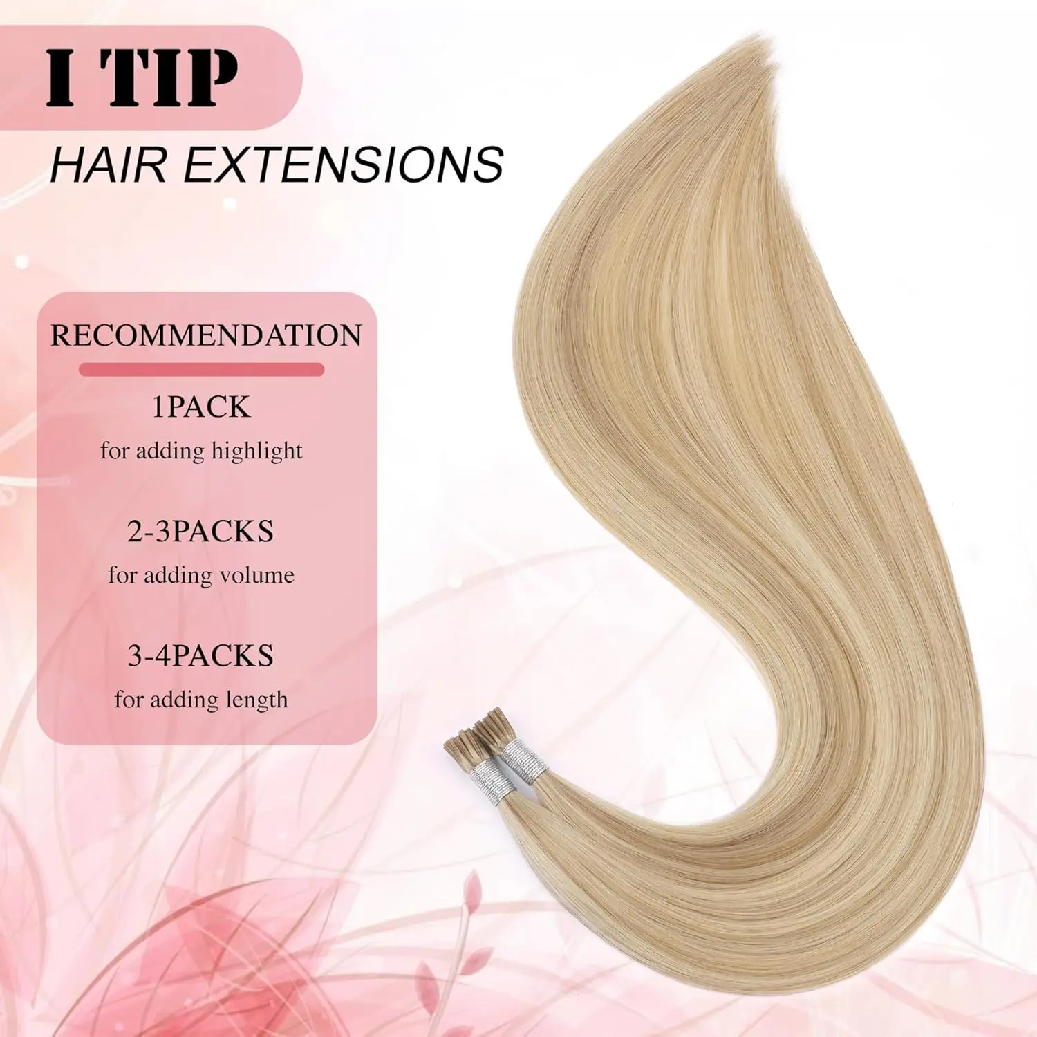 I Tip Hair Extensions Highlighted Blonde 22inch Itip Human Hair Extensions