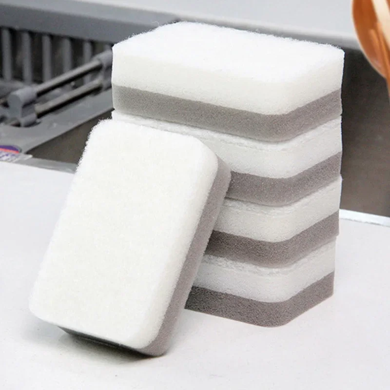 10/20pcs Dishwashing Sponge Kitchen Cleaning Tools Double-side Cleaning Sponge Durable Absorbent Sponge Pad Household Clean Tool