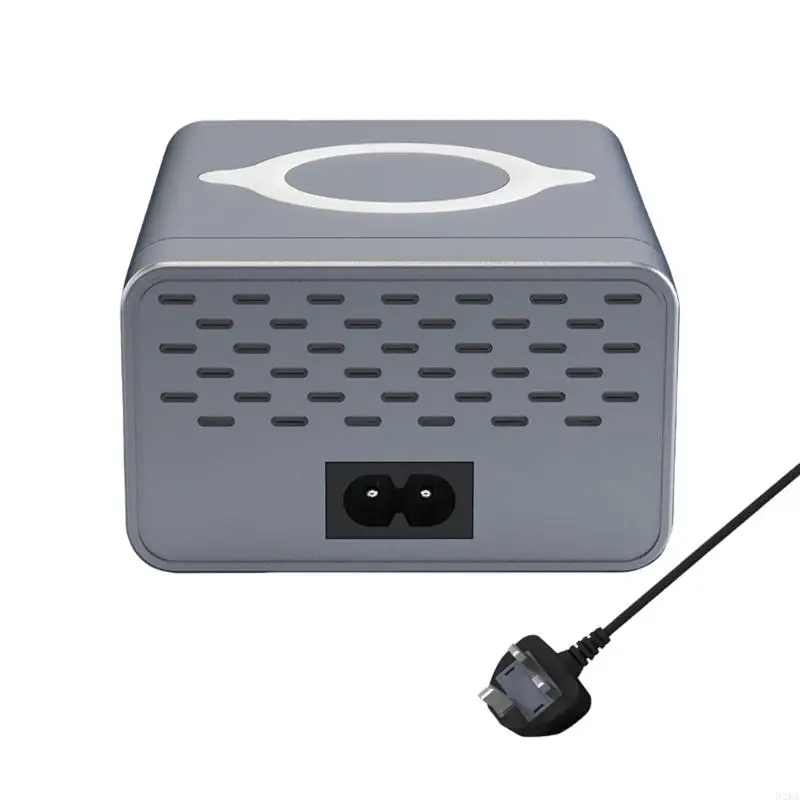 62KA 9 in 1 80W 4XUSB+4XTYPE C مع إمكانية شحن سريع لاسلكي 15W