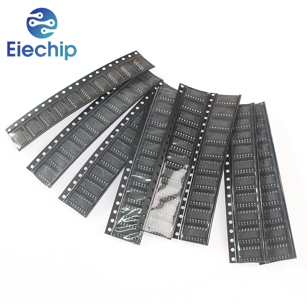 80pcs/lot Logic IC Electronic Component Kit, 74HC00D 74HC04D 74HC08D 74HC14D 74HC138D 74HC164D 74HC165D 74HC595D SOP ICs chip