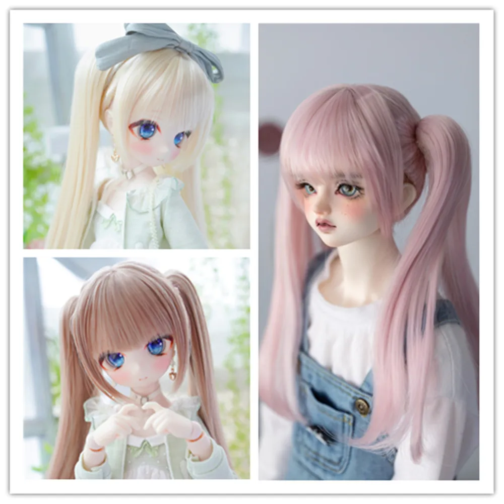 

Парик BJD/SD подходит для кукол 1/3 ,1/4,MDD/TF, высокотемпературные шелковые парики, тигровый зажим, аксессуары двойного цветов (без куклы)