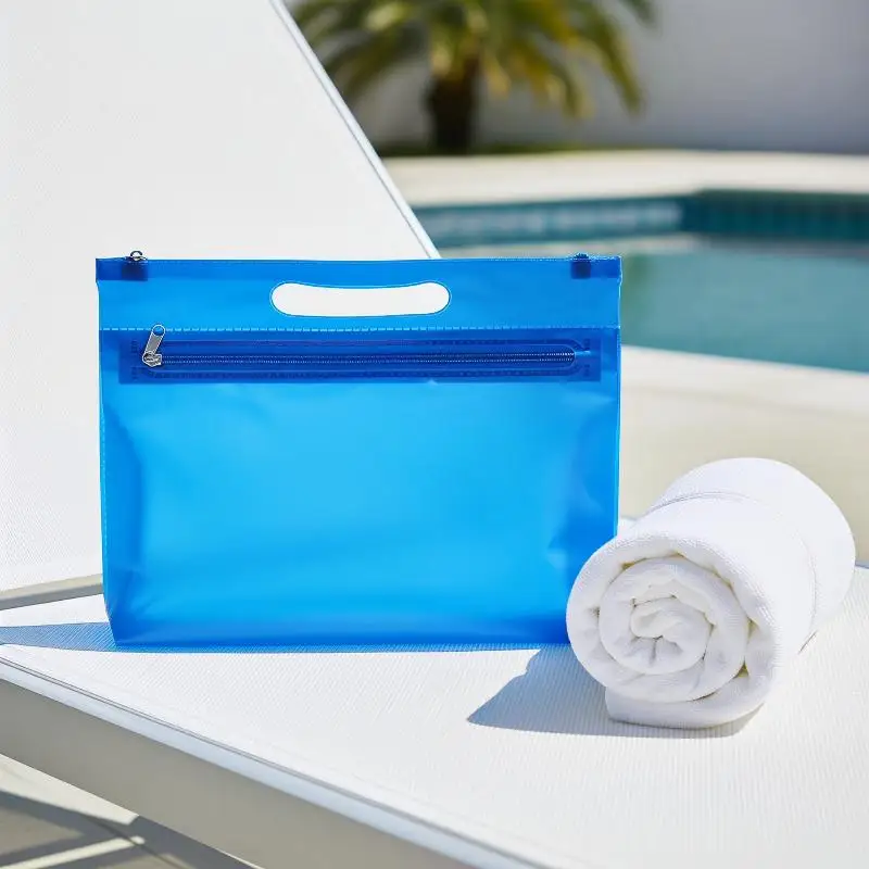 Waterproof PVC Zipper Bag for Travel Essentials Portable Toiletry and Makeup Organizer
