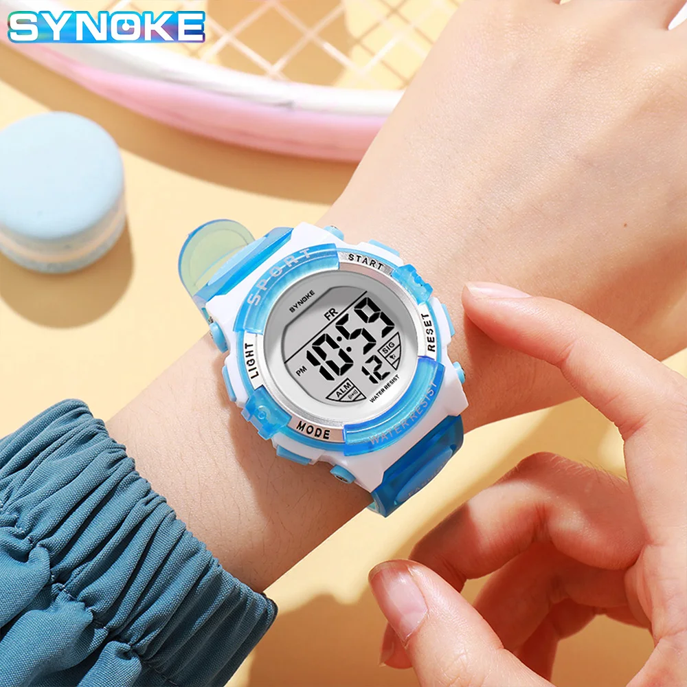 Crianças Watch Sport Kids Rubber Strap Waterproof LED Digital Watch para Kid Estudante Menina Menino Relógio De Pulso