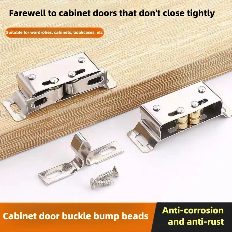 خزانة الأثاث المغناطيسية - مزلاج مغناطيسي قوي للخزائن القديمة والجديدة، درج أقرب مع مزلاج خرز وقفل مشبك