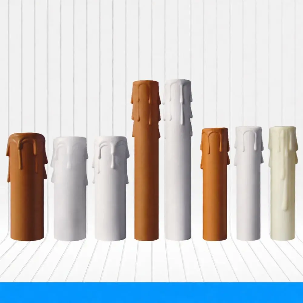 Plastic Candle Base Sleeve Drip Tube Cover Chandelier Socket Replacement Accessory Elegant Retro Lighting Parts Decor