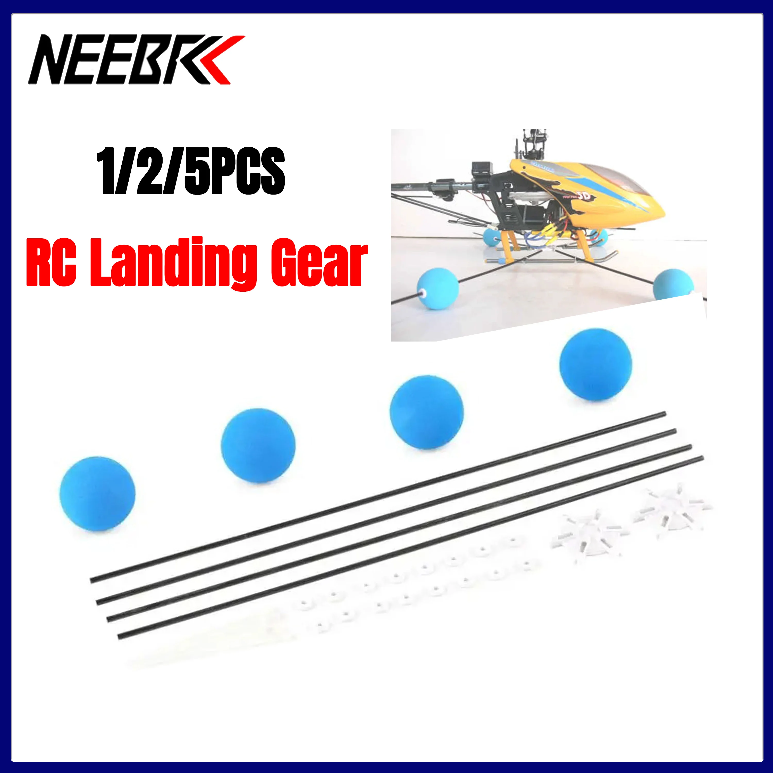 NEEBRC Landegestell-Trainingsrahmen mit Schwammball-Kit für RC FPV Flugzeug Drohne Helikopter Modellteile Blade 400 Trex Align 500 450