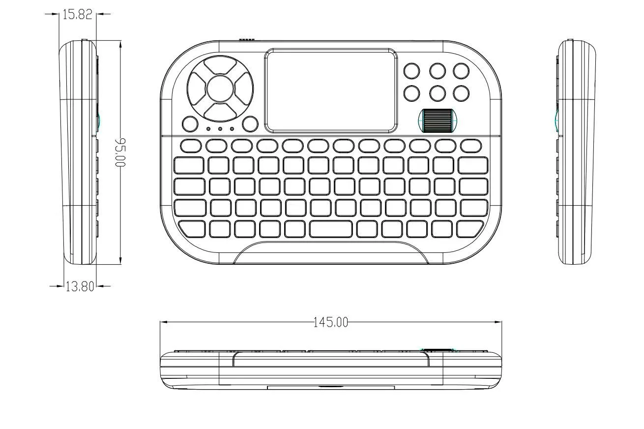 KEBIDUMEI BT 2.4G Air Mouse with Touchpad Keyboard Backlight English Mini Wireless Keyboard for Android TV Box Digital Computer